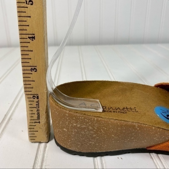 A.‎ Giannetti Perforated Slip onSandals Size 6.5 Orange Suede - Picture 10 of 10